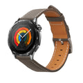 kwmobile Armband kompatibel mit Huawei Watch GT5 46mm / GT5 Pro 46mm / GT4 46mm / Watch GT3 SE - Echtleder Fitnesstracker Sportarmband Band Grau  [dsg03]