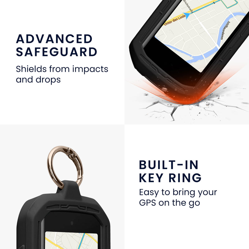 kwmobile Fahrrad GPS Case kompatibel mit Garmin Edge 1050 Hülle Schutzhülle mit Schlüsselring Cover mit Keyring