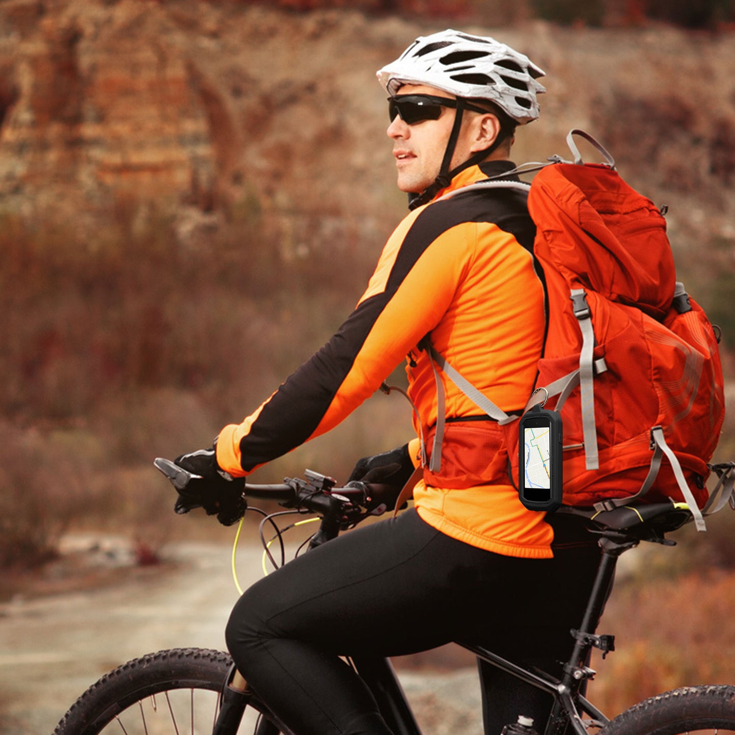 kwmobile Fahrrad GPS Case kompatibel mit Garmin Edge 1050 Hülle Schutzhülle mit Schlüsselring Cover mit Keyring