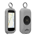 kwmobile Fahrrad GPS Silikon Case kompatibel mit Garmin Edge 1050 Hülle - Weiche GPS Bike Schutzhülle mit Schlüsselring - Fahrrad-GPS Cover mit Keyring Hellgrau  