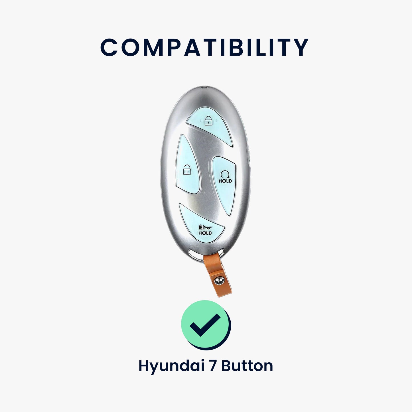 kwmobile Autoschlüssel Hülle kompatibel mit Hyundai 7-Tasten Ioniq 6 Grandeur GN7 KONA 2023