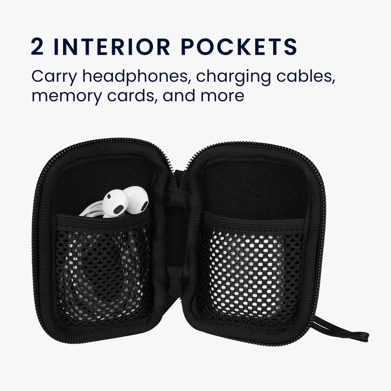 kwmobile In-Ear Kopfhörer Tasche kompatibel mit in-ear Headphones - Hülle Cover Case - 6 x 9 cm Innenmaße - Etui