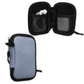 kwmobile In-Ear Kopfhörer Tasche kompatibel mit in-ear Headphones - Hülle Canvas Cover Case - 6 x 9 cm Innenmaße - Etui in Jeansblau Jeansblau  