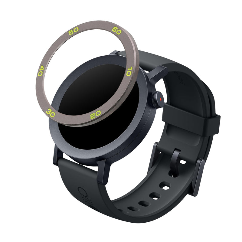 kwmobile Schutzring kompatibel mit CMF by Nothing Watch Pro 2 (D398) Fitnesstracker - Bezel Ring Lünette in Grau Grün Grau  [dsg01]