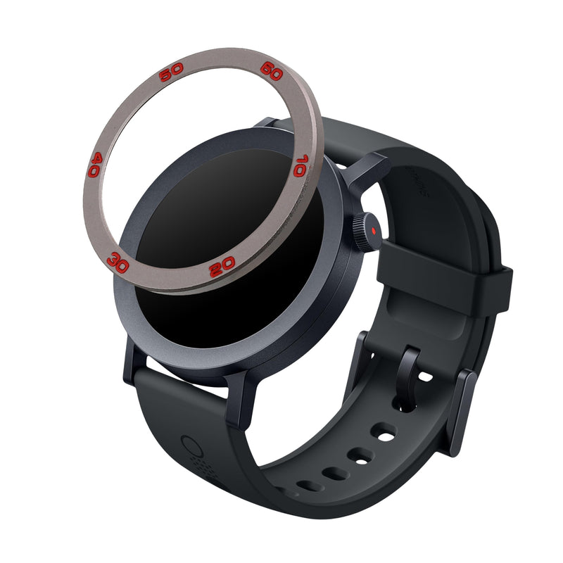 kwmobile Schutzring kompatibel mit CMF by Nothing Watch Pro 2 (D398) Fitnesstracker - Bezel Ring Lünette in Grau Rot Grau  [dsg03]