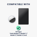 kwmobile Hülle kompatibel mit Tesla Model S / Model Y / Model 3 / Model X Karte Kartenhalter Cover mit Schlüsselring