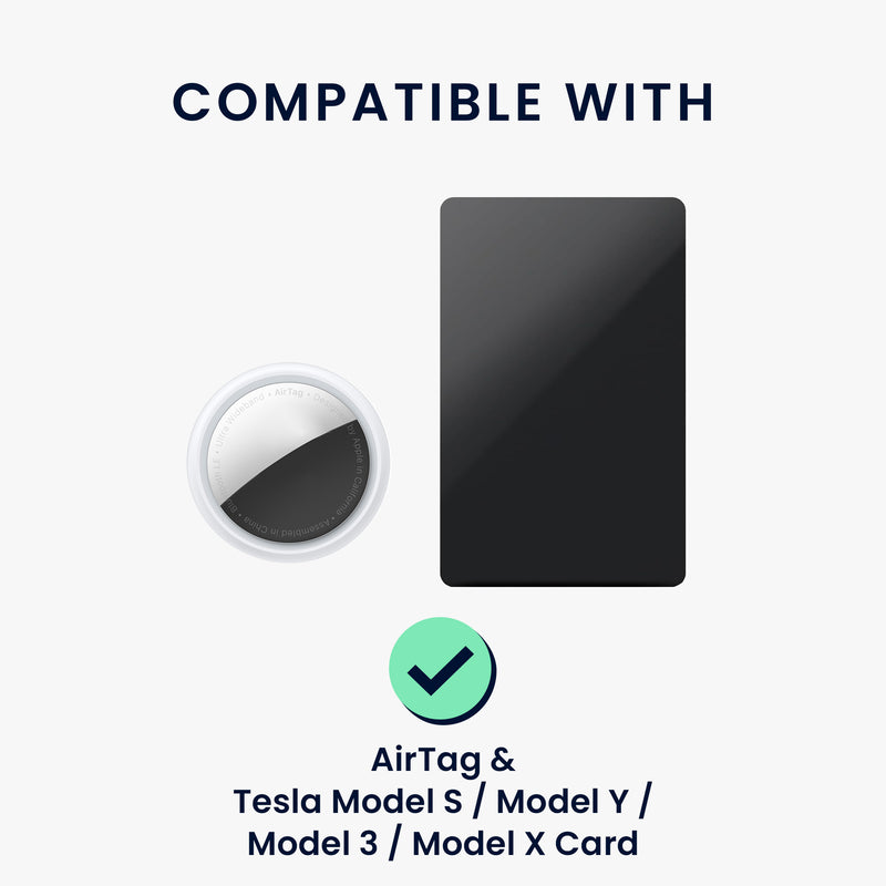 kwmobile Hülle kompatibel mit Tesla Model S / Model Y / Model 3 / Model X Karte Kartenhalter Cover mit Schlüsselring