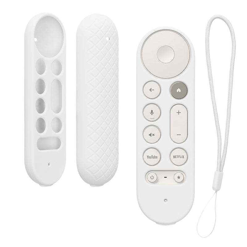 kwmobile Hülle Fernbedienung kompatibel mit Google TV Streamer 4K Hülle - Silikon Case für TV Zubehör in Weiß Weiß  