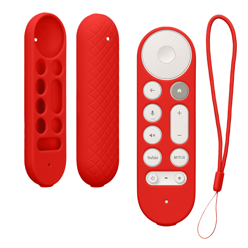 kwmobile Hülle Fernbedienung kompatibel mit Google TV Streamer 4K Hülle - Silikon Case für TV Zubehör in Rot Rot  