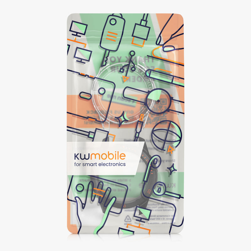 kwmobile Glas Hülle für Garmin Fenix 8 43mm Schutzhülle Fullbody Fitnesstracker Case Set