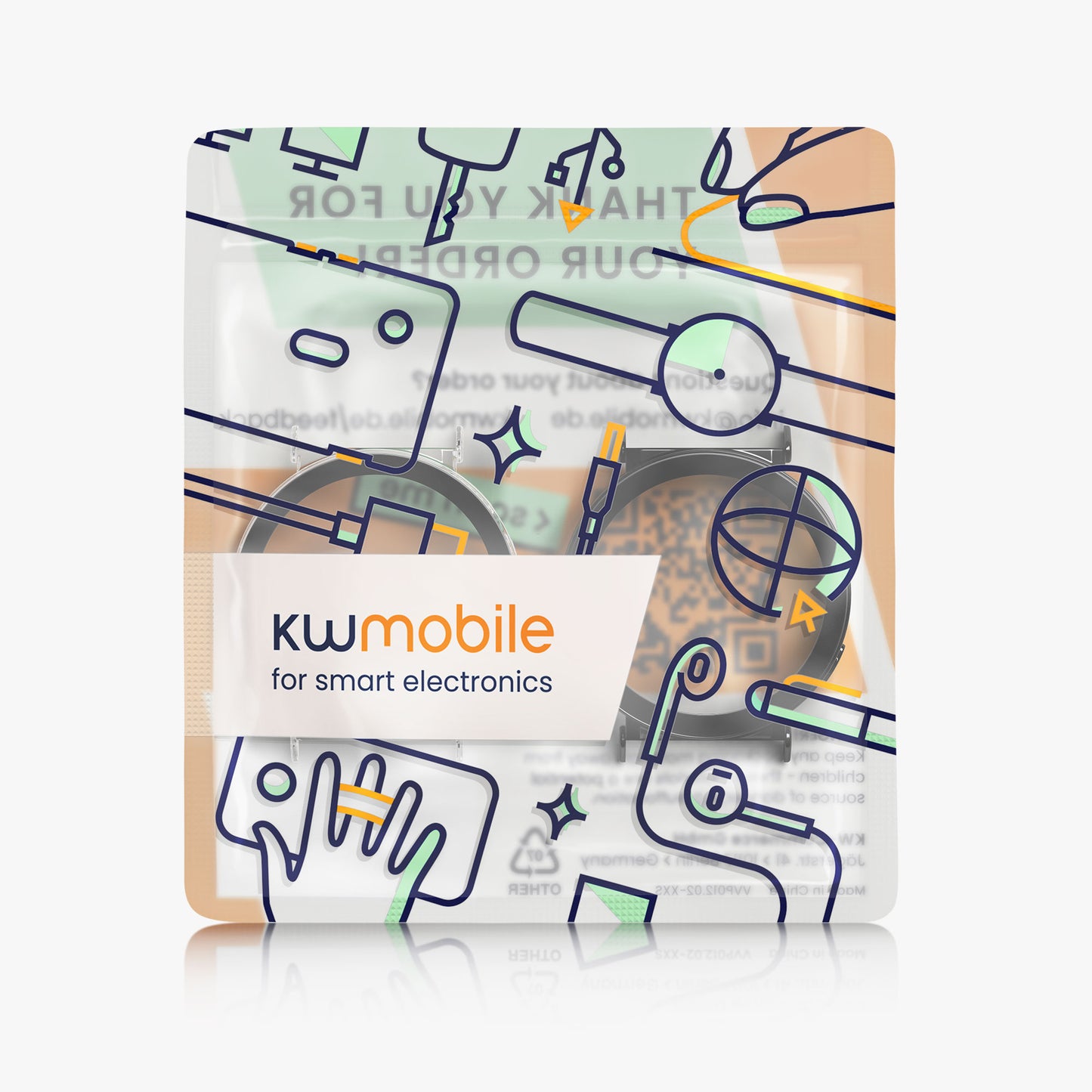 kwmobile Glas Hülle für Huawei Watch GT5 41mm Schutzhülle Fullbody Fitnesstracker Case Set