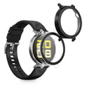 kwmobile 2x Cover kompatibel mit Huawei Watch GT5 41mm Hülle - Fullbody Fitnesstracker Case Set aus Glas - Transparent Schwarz Transparent  [dsg01]