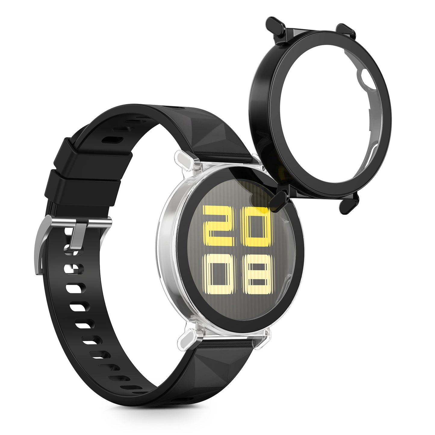 kwmobile Glas Hülle für Huawei Watch GT5 41mm Schutzhülle Fullbody Fitnesstracker Case Set