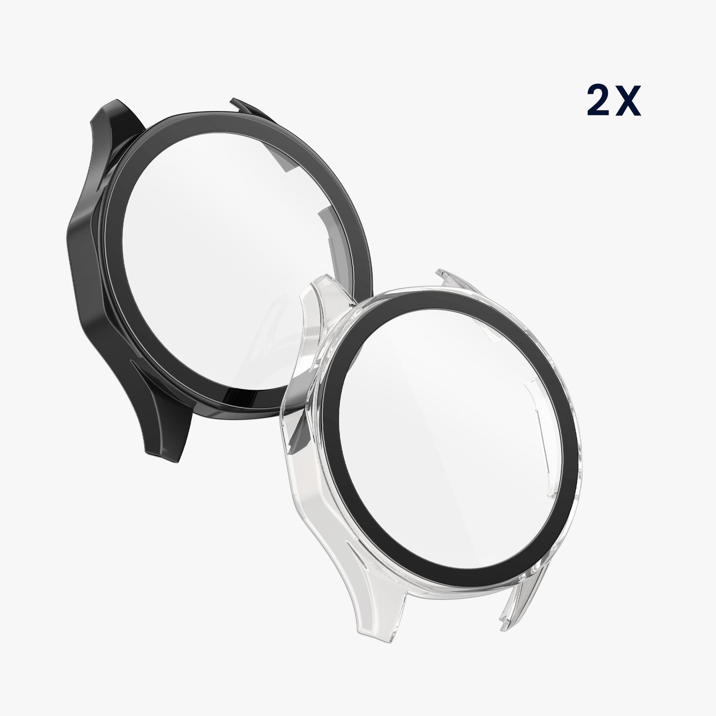 kwmobile Glas Hülle für Huawei Watch GT5 46mm Schutzhülle Fullbody Fitnesstracker Case Set
