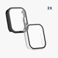 kwmobile Glas Hülle für Xiaomi Redmi Watch 5 Active Schutzhülle Fullbody Fitnesstracker Case Set
