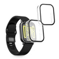 kwmobile 2x Cover kompatibel mit Xiaomi Redmi Watch 5 Active Hülle - Fullbody Fitnesstracker Case Set aus Glas - Transparent Transparent  [dsg02]