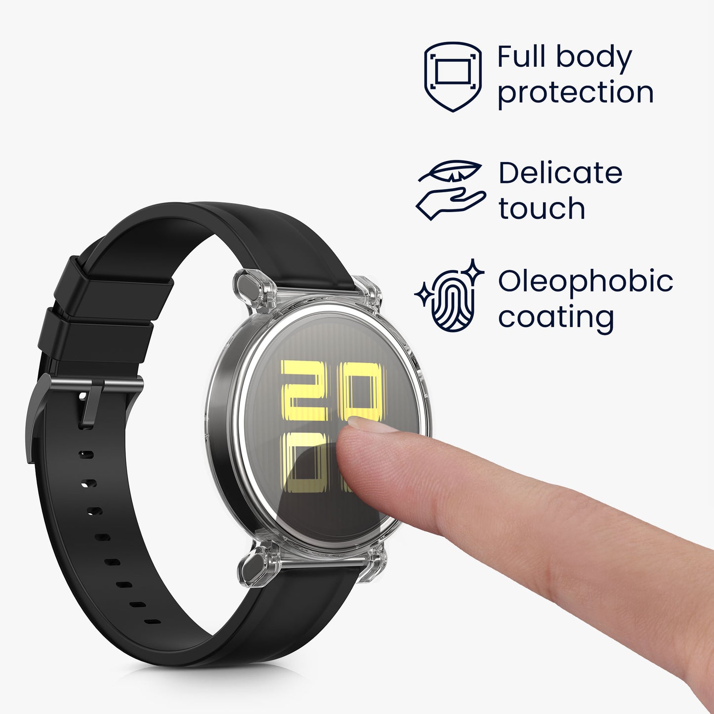 kwmobile Hülle für Huami Watch GT5 41mm Schutzhülle Fullbody Display Cover Set