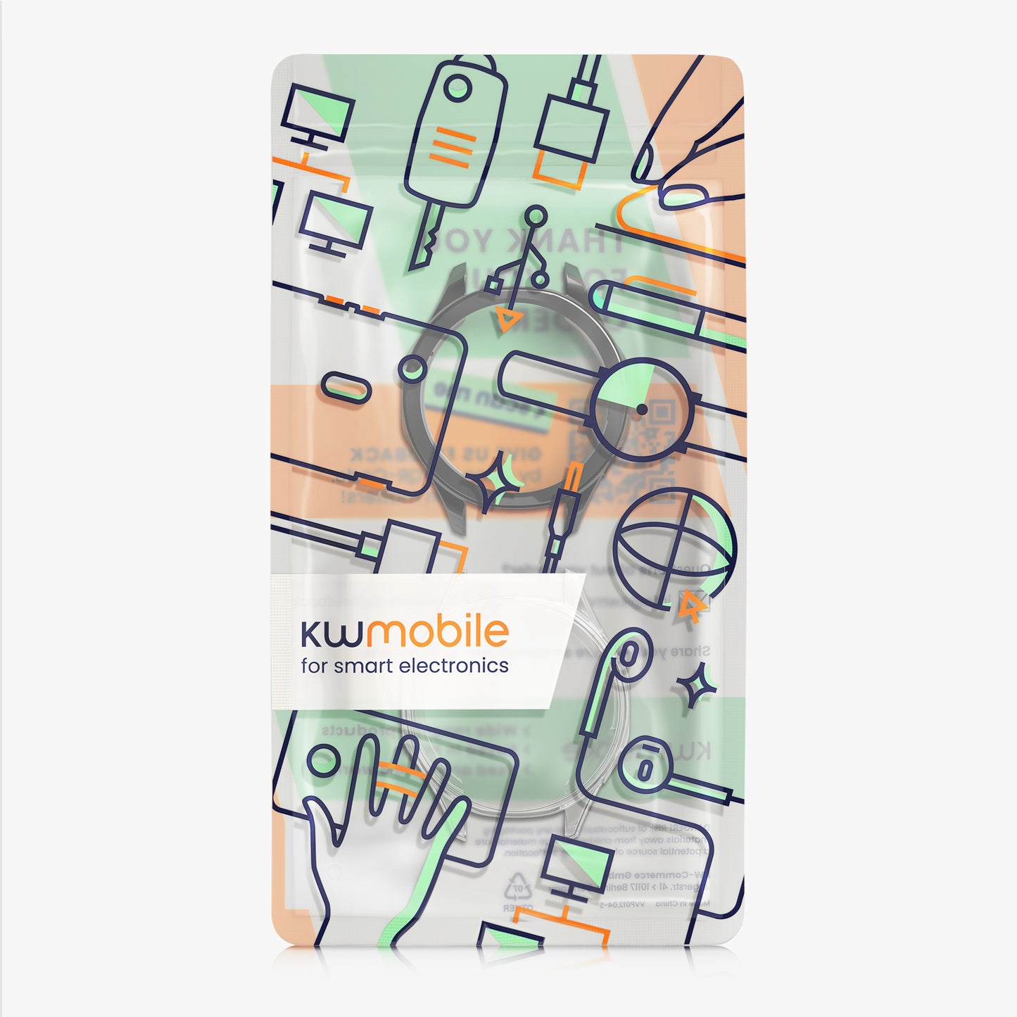 kwmobile Silikon Hülle für Huami Watch GT5 46mm Schutzhülle Fullbody Display Cover Set