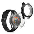 kwmobile 2x Schutzhülle kompatibel mit Huami Watch GT5 46mm Hülle - Fullbody Cover Set aus Silikon - Transparent Schwarz Transparent  [dsg01]