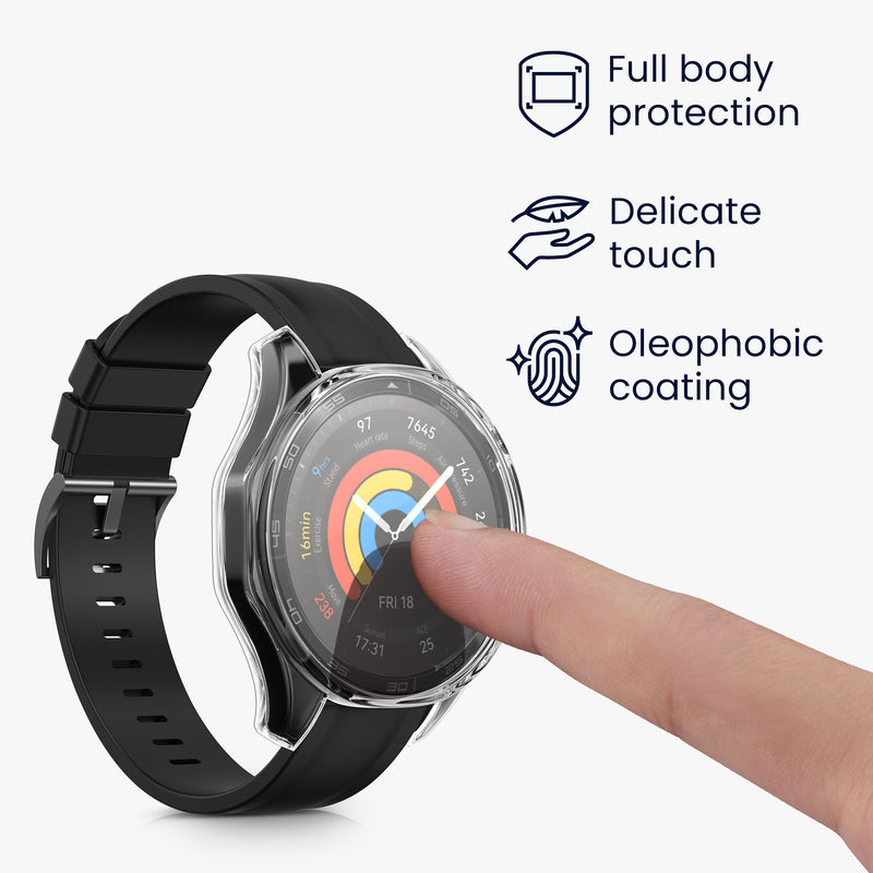 kwmobile Silikon Hülle für Huami Watch GT5 46mm Schutzhülle Fullbody Display Cover Set