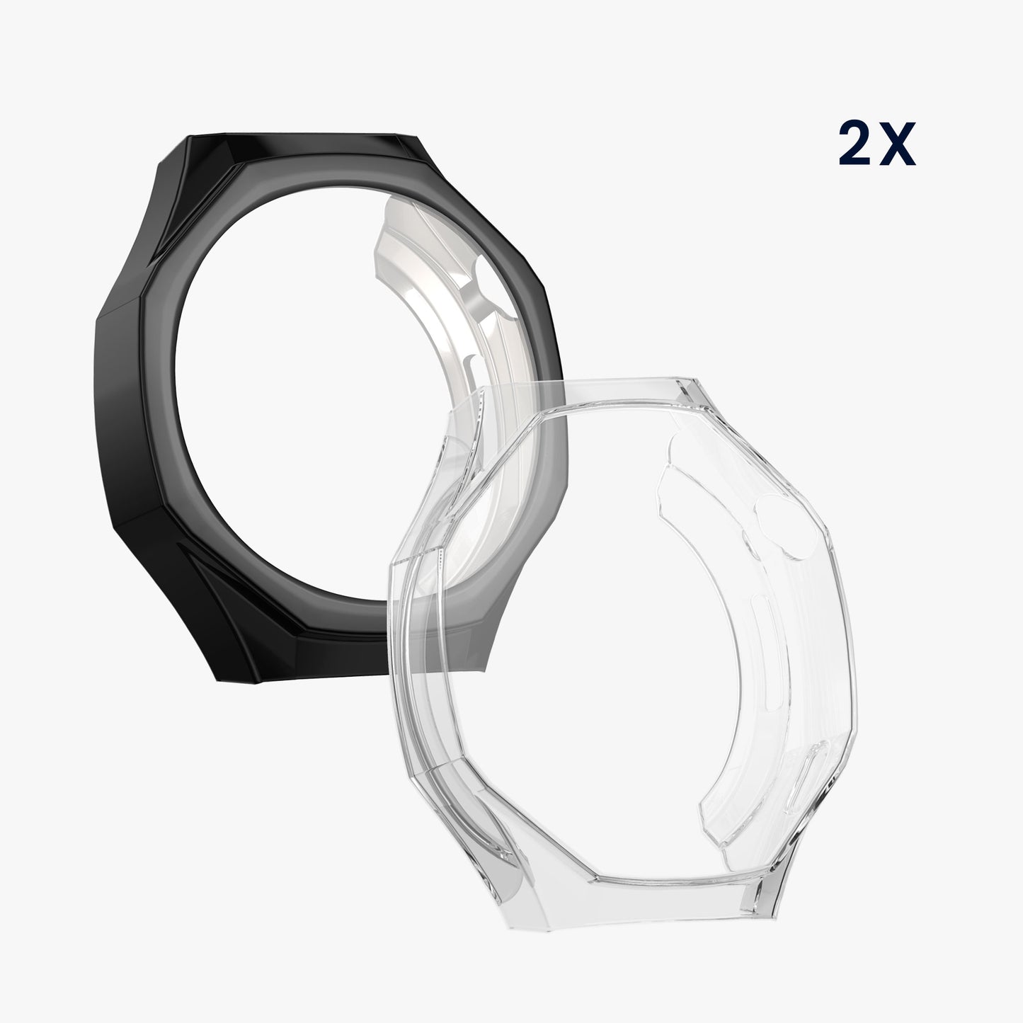 kwmobile Hülle für Huami Watch GT5 Pro 46mm Schutzhülle Fullbody Display Cover Set