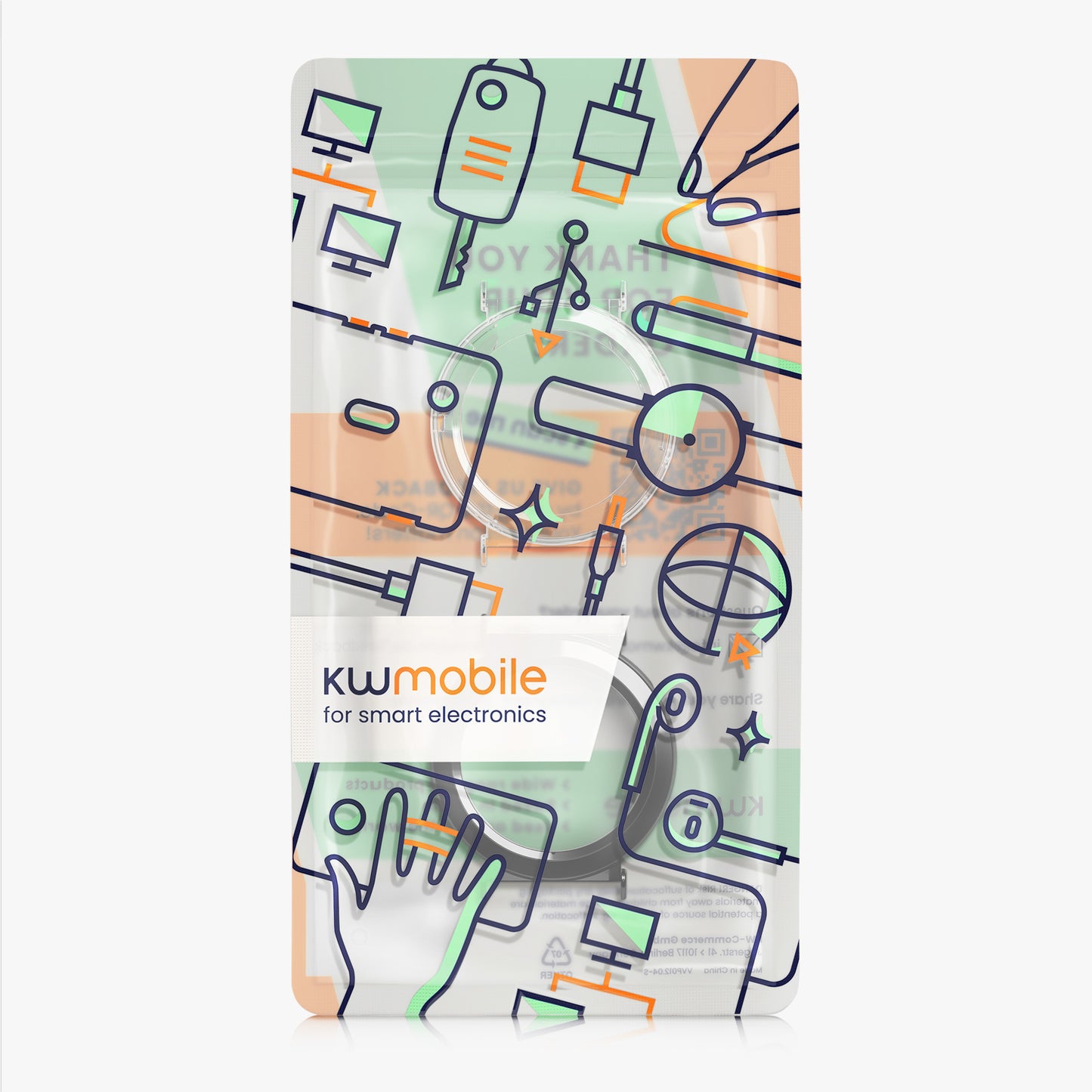 kwmobile Schutzhülle für Huami Watch GT5 Pro 42mm Fullbody Display Cover Set