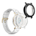 kwmobile 2x Schutzhülle kompatibel mit Huami Watch GT5 Pro 42mm Hülle - Fullbody Cover Set aus Silikon - Transparent Schwarz Transparent  [dsg01]