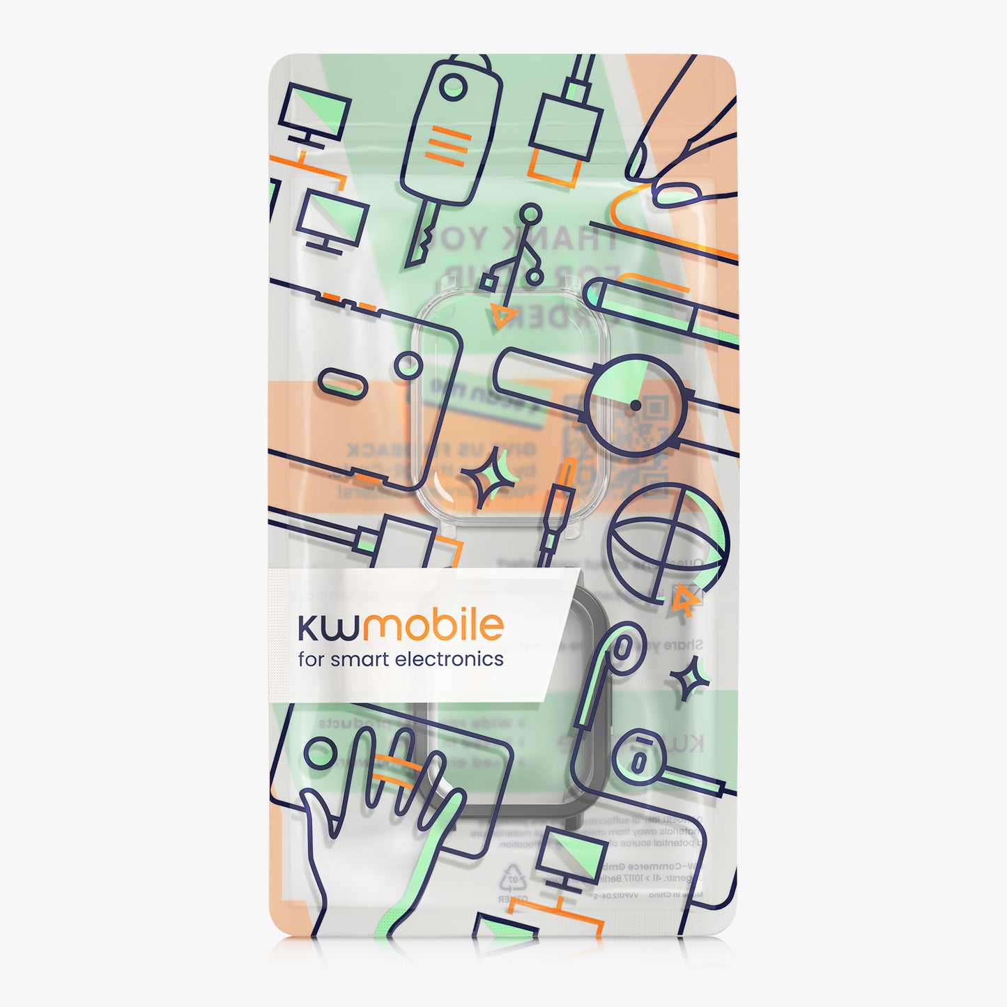 kwmobile Schutzhülle für Xiaomi Redmi Watch 5 Active Fullbody Display Cover Set