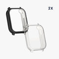 kwmobile Silikon Hülle für Xiaomi Redmi Watch 5 Lite Schutzhülle Fullbody Display Cover Set