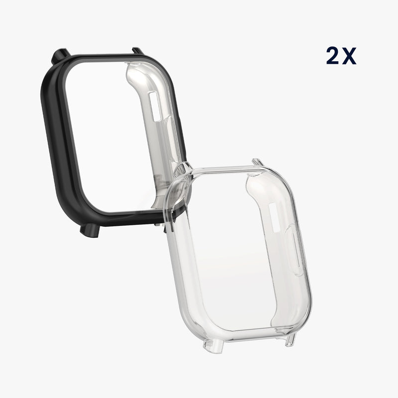 kwmobile Silikon Hülle für Xiaomi Redmi Watch 5 Lite Schutzhülle Fullbody Display Cover Set