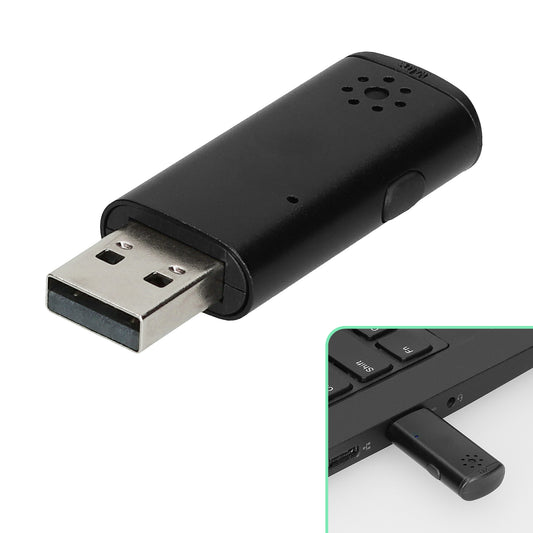 kwmobile USB PC Mikrofon für Laptop oder Desktop PC - Notebook Mikrofon für USB A Port - Mini USB Mikro für PC aus Kunststoff - Schwarz Schwarz  