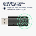 kwmobile USB PC Mikrofon für Laptop oder Desktop PC - Notebook Mikrofon für USB A Port - Mini USB Mikro für PC