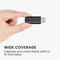 kwmobile USB PC Mikrofon für Laptop oder Desktop PC - Notebook Mikrofon für USB A Port - Mini USB Mikro für PC
