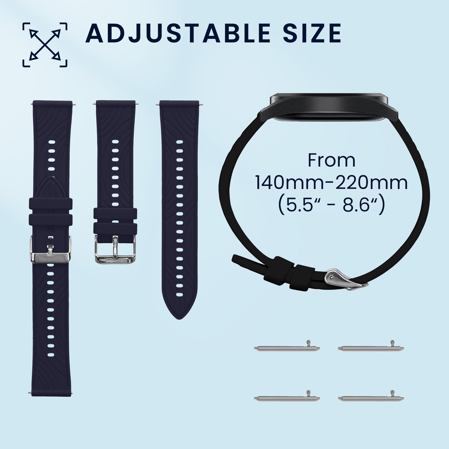 kwmobile Uhrenarmband für Huawei Watch GT5 46mm / GT5 Pro 46mm Armband Fitnesstracker Band Set Ersatzarmband Smartwatch