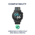 kwmobile Uhrenarmband für COROS PACE 3 / APEX 2 Pro / APEX 46mm / APEX Pro Armband Fitnesstracker Band Set Ersatzarmband Smartwatch