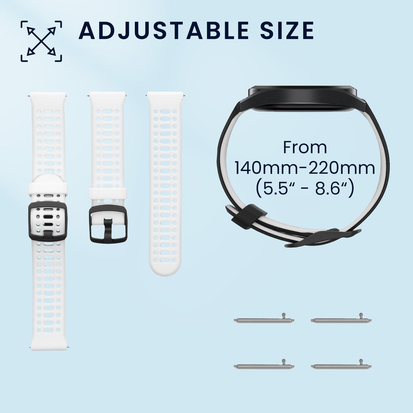 kwmobile Uhrenarmband für COROS PACE 3 / APEX 2 Pro / APEX 46mm / APEX Pro Armband Fitnesstracker Band Set Ersatzarmband Smartwatch