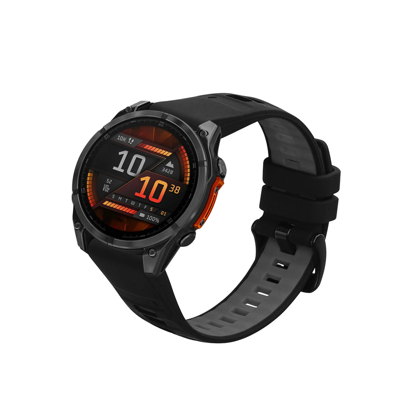 kwmobile Silikon Uhrenarmband für Garmin Epix 2 / Instinct 2 / Instinct 3 45mm / Fenix 8 47mm Armband - Ersatzarmband für Fitnesstracker - Wechselarmband Smartwatch