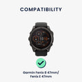 kwmobile Silikon Uhrenarmband für Garmin Epix 2 / Instinct 2 / Instinct 3 45mm / Fenix 8 47mm Armband - Ersatzarmband für Fitnesstracker - Wechselarmband Smartwatch