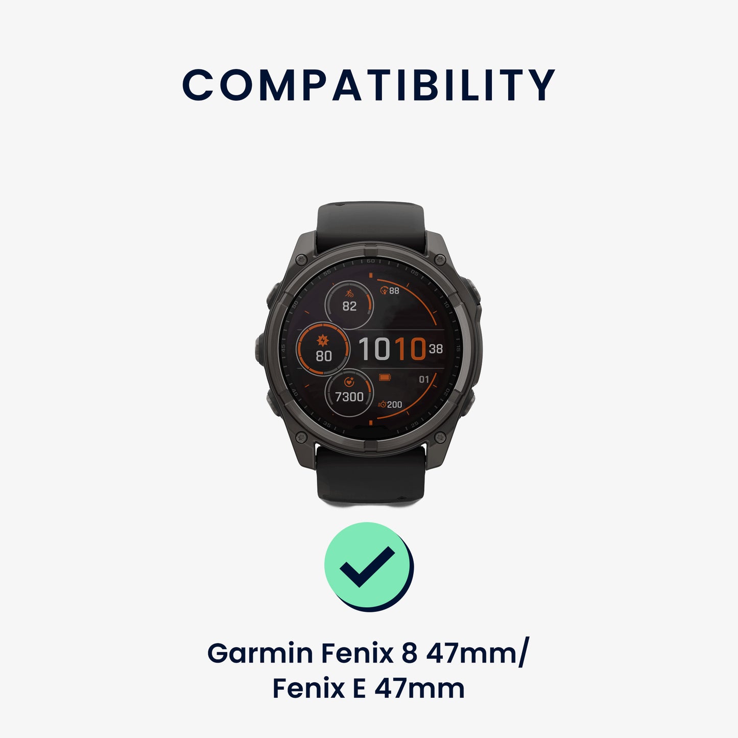 kwmobile Silikon Uhrenarmband für Garmin Epix 2 / Instinct 2 / Instinct 3 45mm / Fenix 8 47mm Armband - Ersatzarmband für Fitnesstracker - Wechselarmband Smartwatch