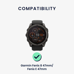 kwmobile Silikon Uhrenarmband für Garmin Epix 2 / Instinct 2 / Instinct 3 45mm / Fenix 8 47mm Armband - Ersatzarmband