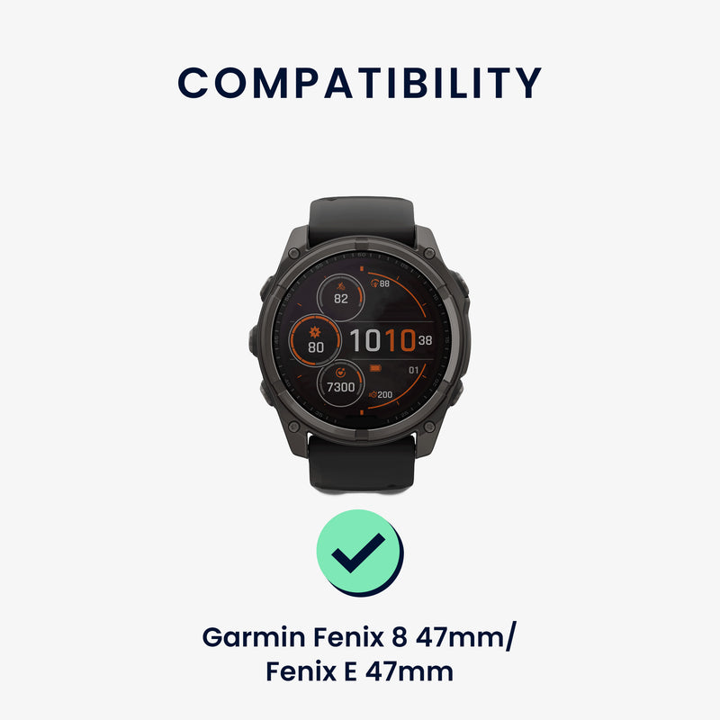 kwmobile Silikon Uhrenarmband für Garmin Epix 2 / Instinct 2 / Instinct 3 45mm / Fenix 8 47mm Armband - Ersatzarmband für Fitnesstracker - Wechselarmband Smartwatch