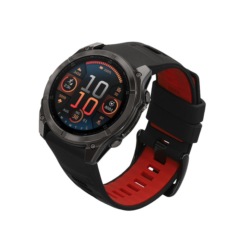 kwmobile Silikon Uhrenarmband für Garmin Fenix 8 51mm / Fenix 7X / Enduro 3 / Instinct 3 50mm Armband Ersatzarmband für Fitnesstracker Wechselarmband Smartwatch