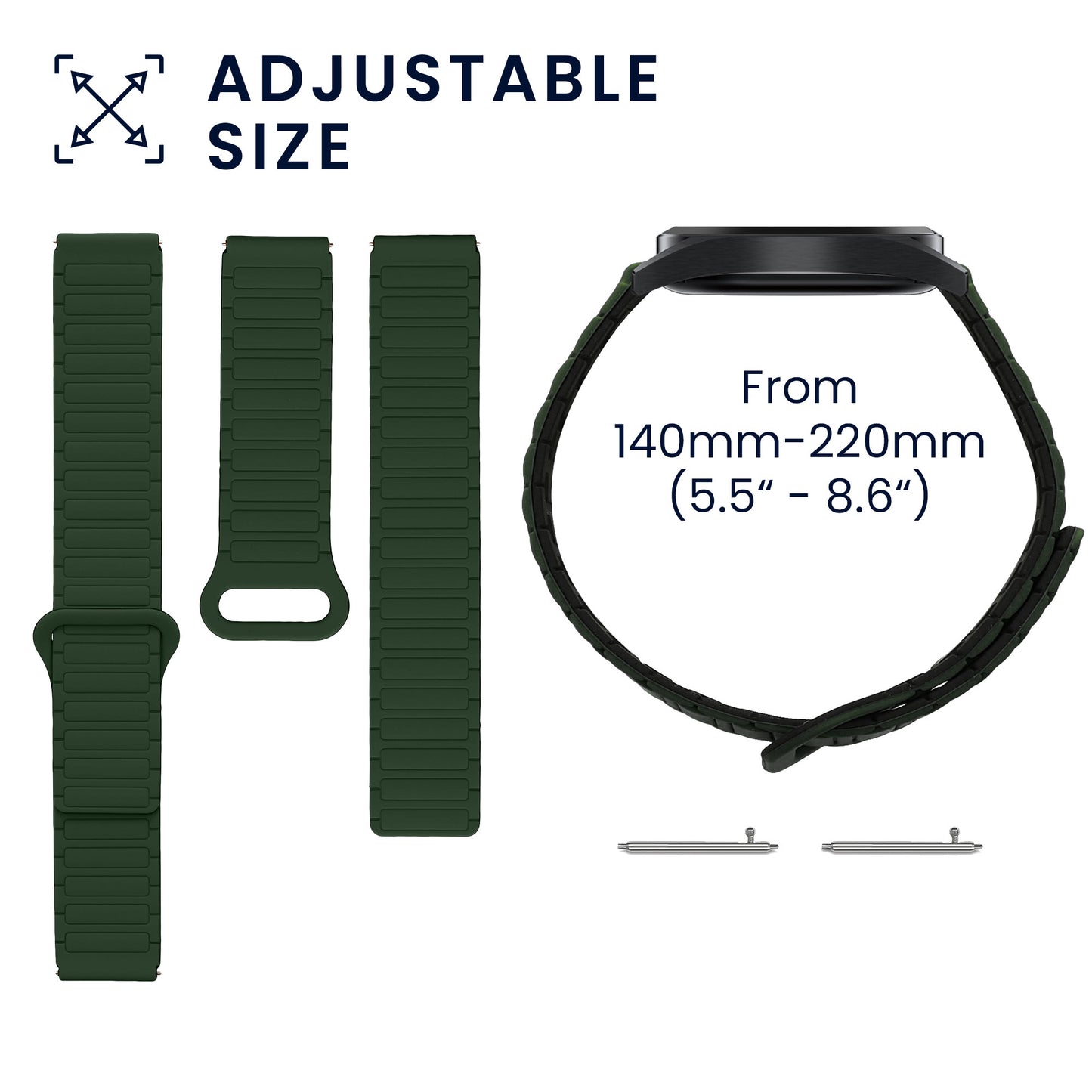 kwmobile Ersatzarmband kompatibel mit Huawei Watch GT5 46mm / GT5 Pro 46mm Armband - Fitnesstracker Band mit Magnetverschluss