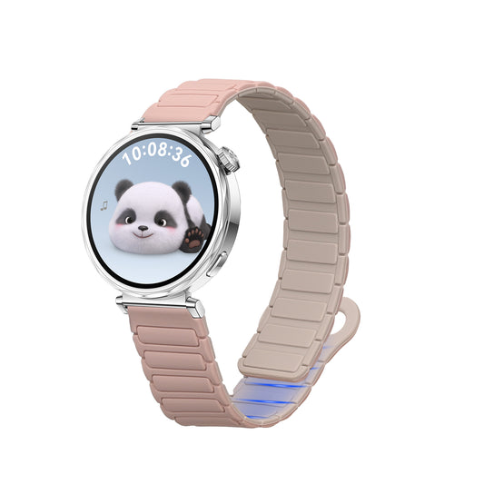 kwmobile Ersatzarmband kompatibel mit Huawei Watch GT5 41mm / GT5 Pro 42mm Armband - Fitnesstracker Silikon Band mit Magnetverschluss Altrosa  [dsg02]