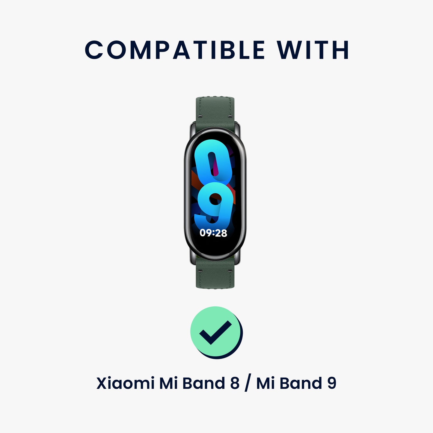 kwmobile Ersatzarmband kompatibel mit Xiaomi Mi Band 10 / Mi Band 9 / 8 Armband - Fitnesstracker Band mit Magnetverschluss