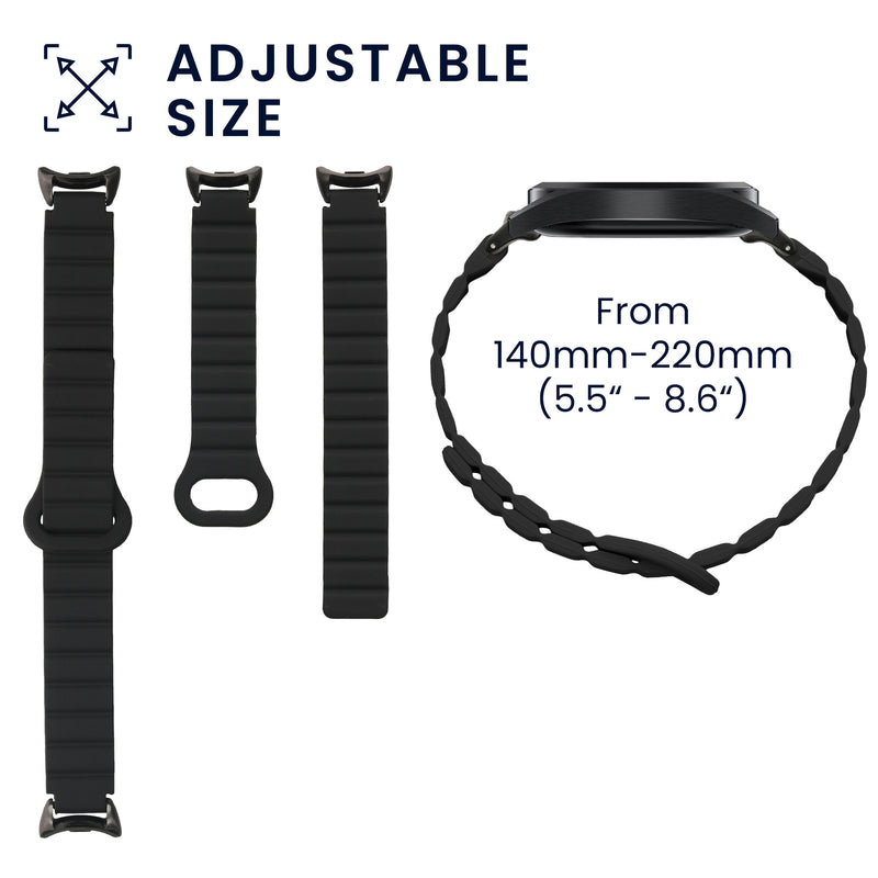 kwmobile Ersatzarmband kompatibel mit Xiaomi Mi Band 10 / Mi Band 9 / 8 Armband - Fitnesstracker Band mit Magnetverschluss