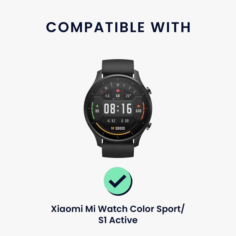 kwmobile Ersatzarmband kompatibel mit Xiaomi Mi Watch Color Sport / S1 Active Armband - Fitnesstracker Band mit Magnetverschluss
