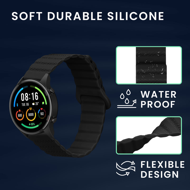 kwmobile Ersatzarmband kompatibel mit Xiaomi Mi Watch Color Sport / S1 Active Armband - Fitnesstracker Band mit Magnetverschluss