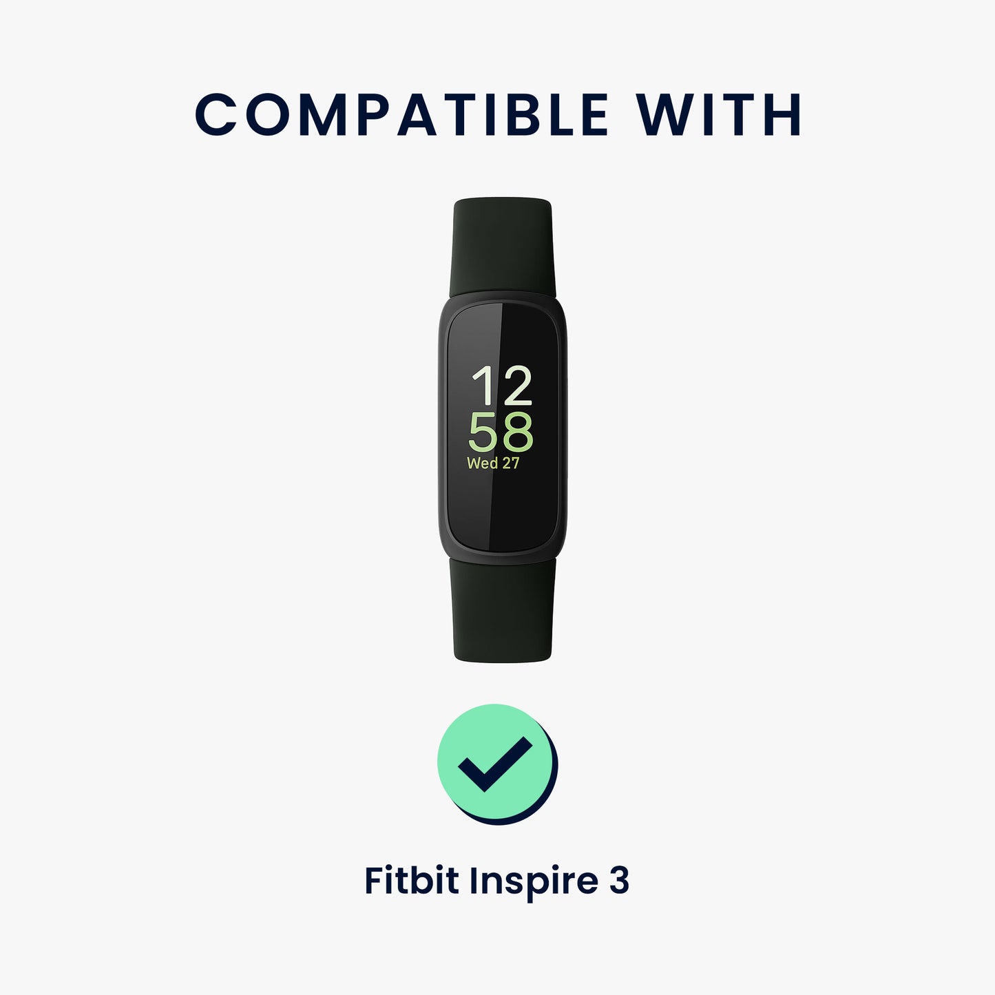 kwmobile Ersatzarmband kompatibel mit Fitbit Inspire 3 Fitnesstracker Band mit Magnetverschluss