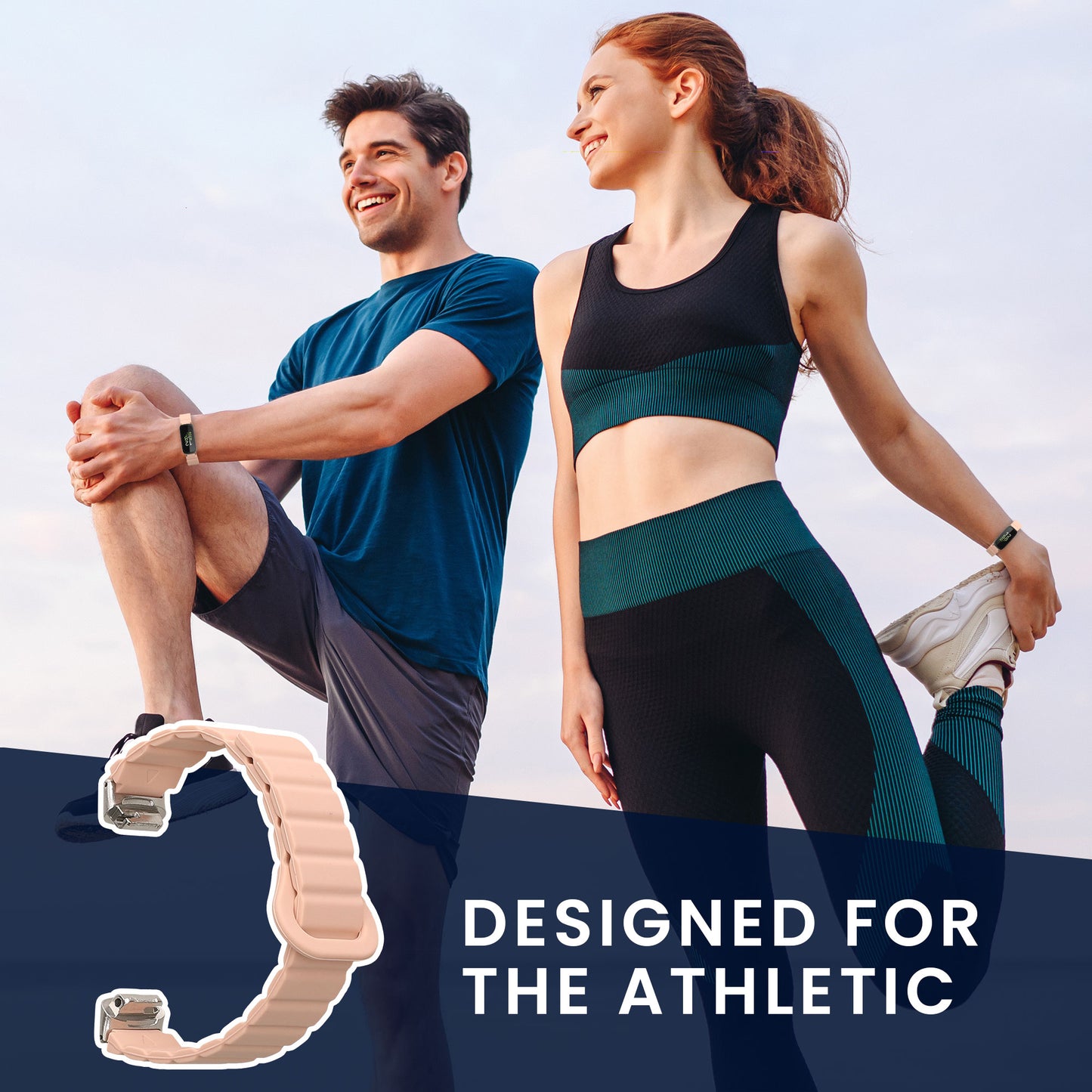 kwmobile Ersatzarmband kompatibel mit Fitbit Inspire 3 Fitnesstracker Band mit Magnetverschluss